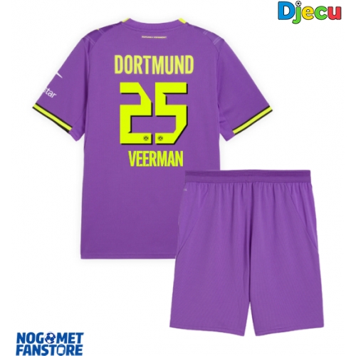 Borussia Dortmund Joey Veerman #25 Rezervni Dres za djecu 2026-27 Kratak Rukav (+ Kratke hlače)